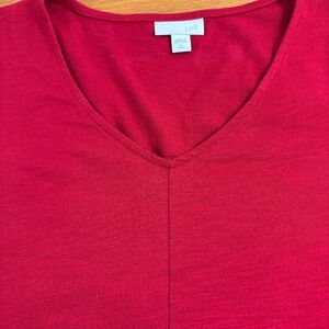 J.Jill Red Long-Sleeve Tunic